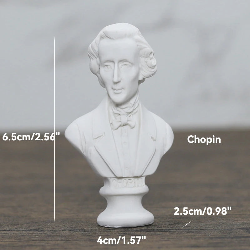 Greek Mythology God Goddess Hero David Venus Mozart Bust Figurine Sculpture Statue Plaster Sketch Practice Model Room Decoration