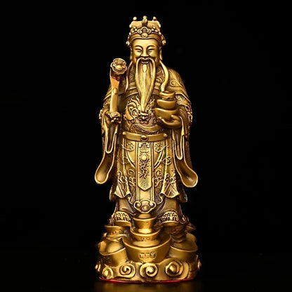 High Quality Copper God of Fortune Yuanbao Ruyi  Decor,Household Offerings Living Room