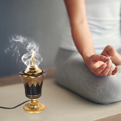 Plug-in Incense Burner Aroma Metal Decorative Burners Original Electric Censer Ceramic Holder for Decoration