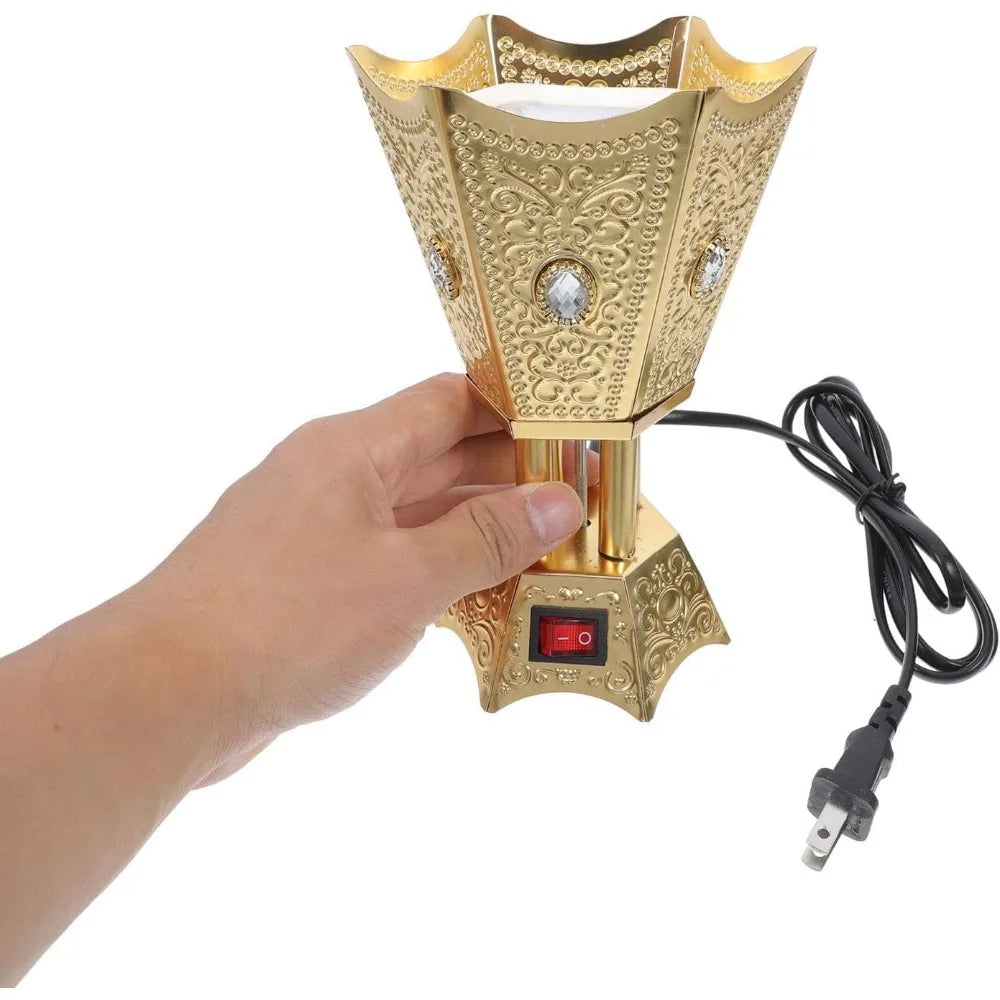 2pcs Electric Incense Burner Plug-in Incense Holder Oud Frankincense Resin Burner Retro Burner Ornament Arabic Decor Aroma Burne
