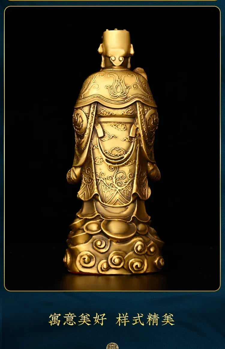 High Quality Copper God of Fortune Yuanbao Ruyi  Decor,Household Offerings Living Room