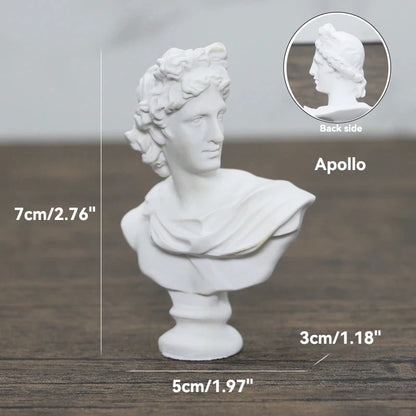 Greek Mythology God Goddess Hero David Venus Mozart Bust Figurine Sculpture Statue Plaster Sketch Practice Model Room Decoration