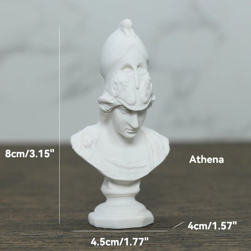 Greek Mythology God Goddess Hero David Venus Mozart Bust Figurine Sculpture Statue Plaster Sketch Practice Model Room Decoration
