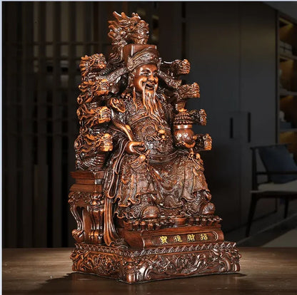 God of Fortune Ornaments Home Living Room Buddha Statue ,Inviting Wealth Into The Treasure Opening Sculptures