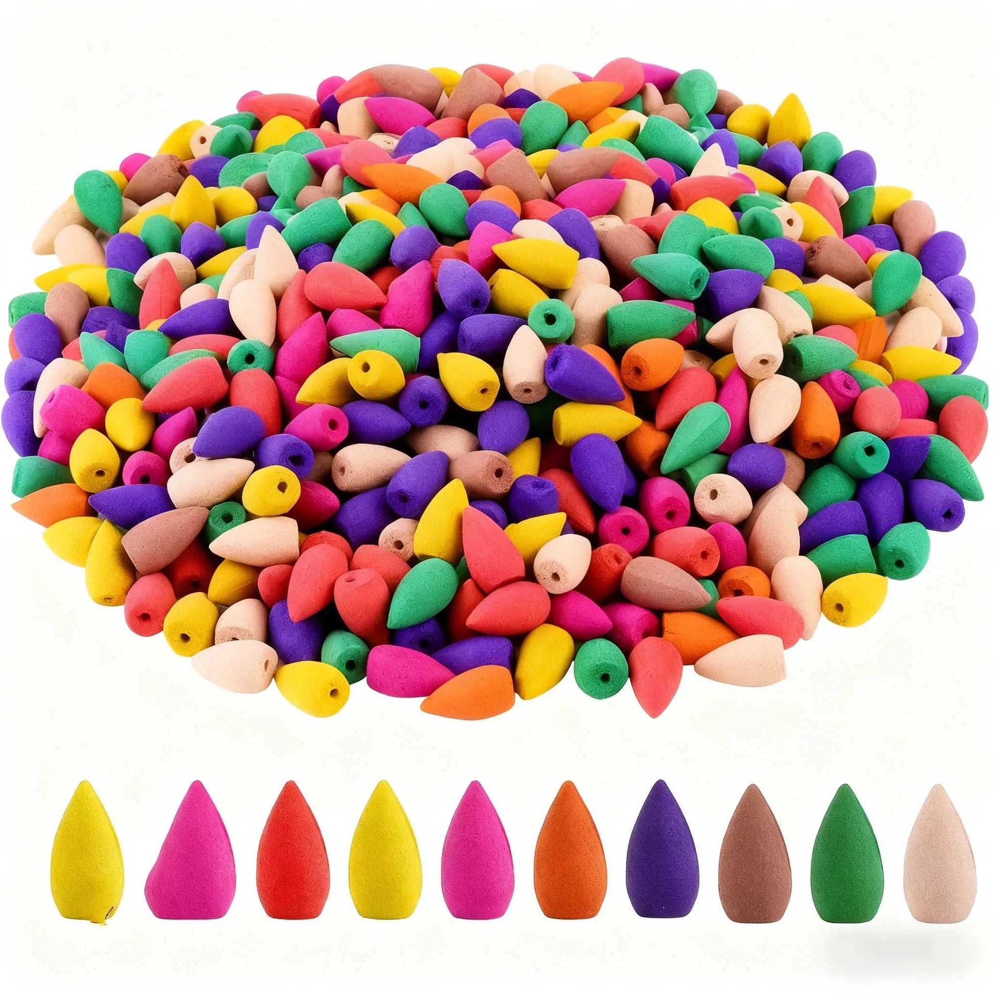  50Pcs Natural Backflow Incense Cones - Various Scents, Lavender, Sandalwood, Jasmine, Rose, Etc. for Indoor Yoga, Outdoor Camping, Perfect for Waterfall Incense Burners, for House Cleaning, Yoga, Tea Room, Home or Office Use 12000052036739752 6 $ Shop1103840871 Store Stew's Incense