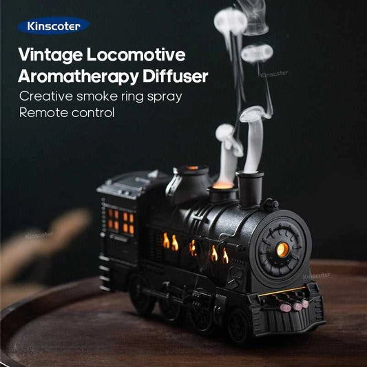  Creative Vintage Train Locomotive Air Humidifier Aroma Diffuser Sprayer with Jellyfish Smoke Ring for Essential Oil Aromatherapy 12000050724447542 52 $ KINSCOTER Store Stew's Incense