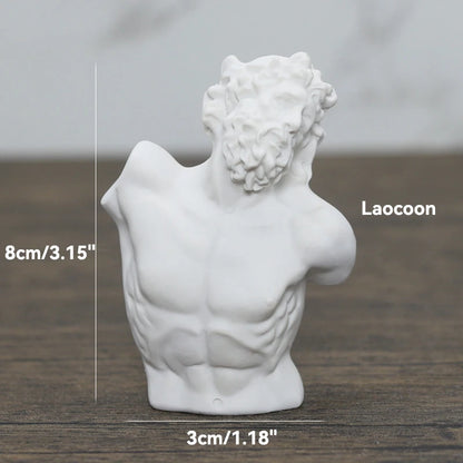 Greek Mythology God Goddess Hero David Venus Mozart Bust Figurine Sculpture Statue Plaster Sketch Practice Model Room Decoration