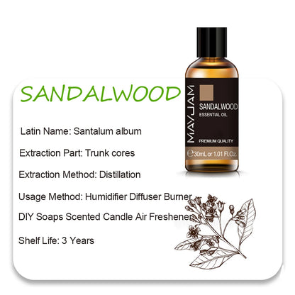 MAYJAM 10ml 30ml 100ml Essential Oils For Humidifier Diffuser Aroma Oil - Various Fragrances