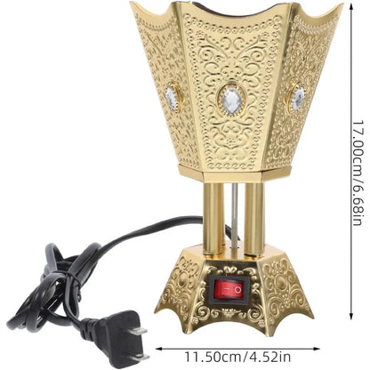 2pcs Electric Incense Burner Plug-in Incense Holder Oud Frankincense Resin Burner Retro Burner Ornament Arabic Decor Aroma Burne