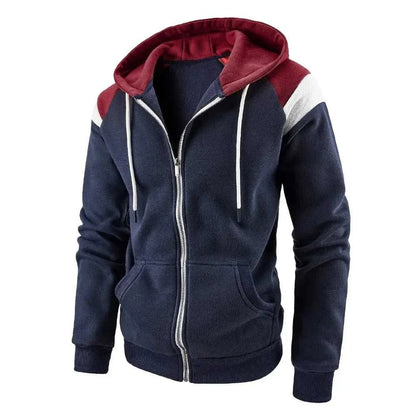 Mens Hoodie Mens Zipped Up Hoodie with Shoulder Details ONFYMH051424B2-NVY-M 49 $ Coats Onetify Stew's Incense