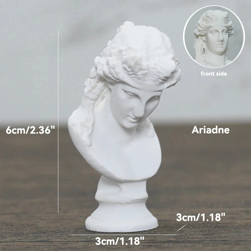 Greek Mythology God Goddess Hero David Venus Mozart Bust Figurine Sculpture Statue Plaster Sketch Practice Model Room Decoration