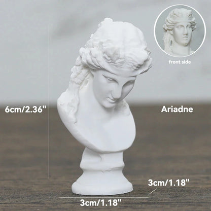 Greek Mythology God Goddess Hero David Venus Mozart Bust Figurine Sculpture Statue Plaster Sketch Practice Model Room Decoration