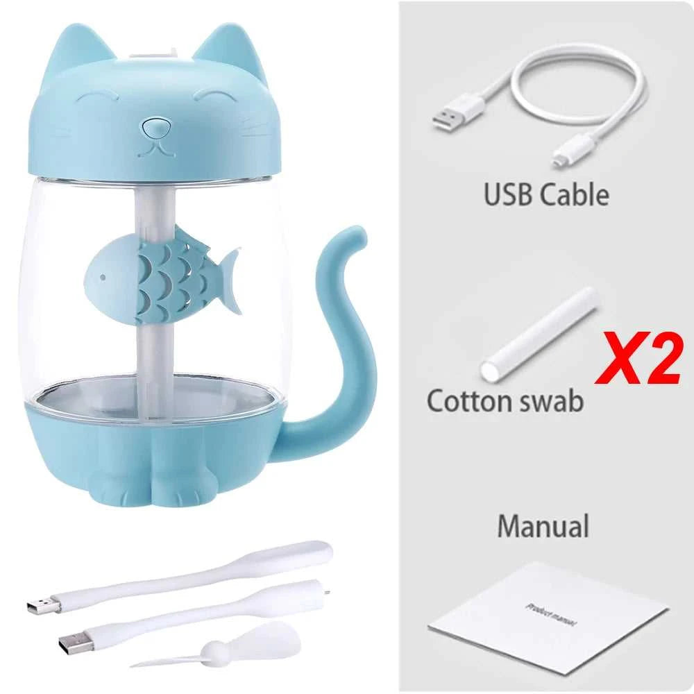  Toolikee 350ml 3in1 USB Himidifier Cat Mini Portable Ultrasonic Lovely Kitty Humidifier with Fan and Night Light Aroma Diffuser 12000037264239739 20 $ Turmera Official Store Stew's Incense