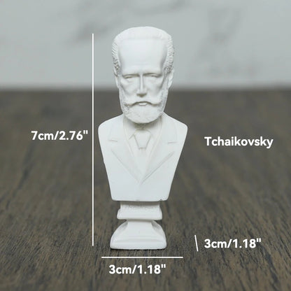 Greek Mythology God Goddess Hero David Venus Mozart Bust Figurine Sculpture Statue Plaster Sketch Practice Model Room Decoration