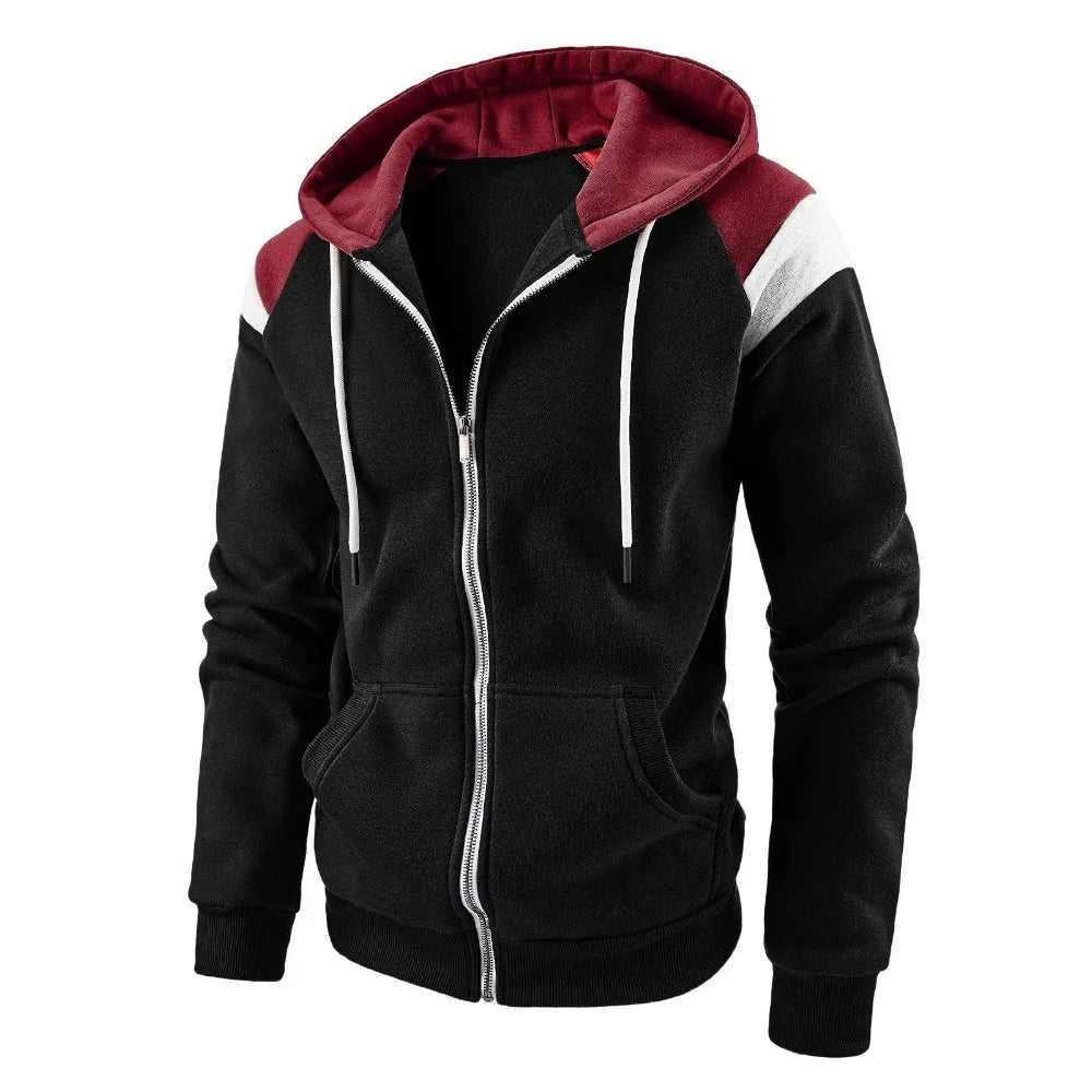 Mens Hoodie Mens Zipped Up Hoodie with Shoulder Details ONFYMH051424B2-NVY-M 49 $ Coats Onetify Stew's Incense