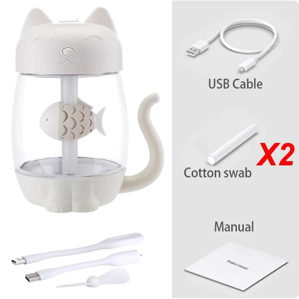  Toolikee 350ml 3in1 USB Himidifier Cat Mini Portable Ultrasonic Lovely Kitty Humidifier with Fan and Night Light Aroma Diffuser 12000037264239739 20 $ Turmera Official Store Stew's Incense