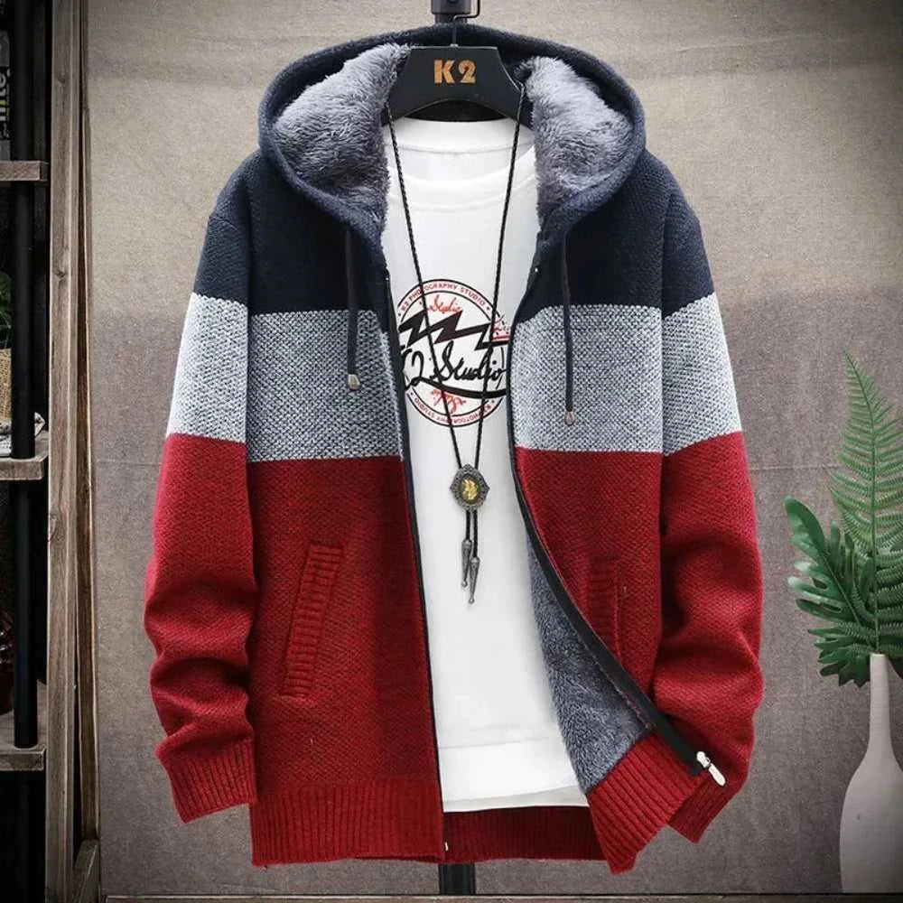 Men Jackets Mens Hooded Zipper Jacket Sweater Jacket ONFYMHJ051124A1-BLU-S 64 $ Coats Onetify Stew's Incense