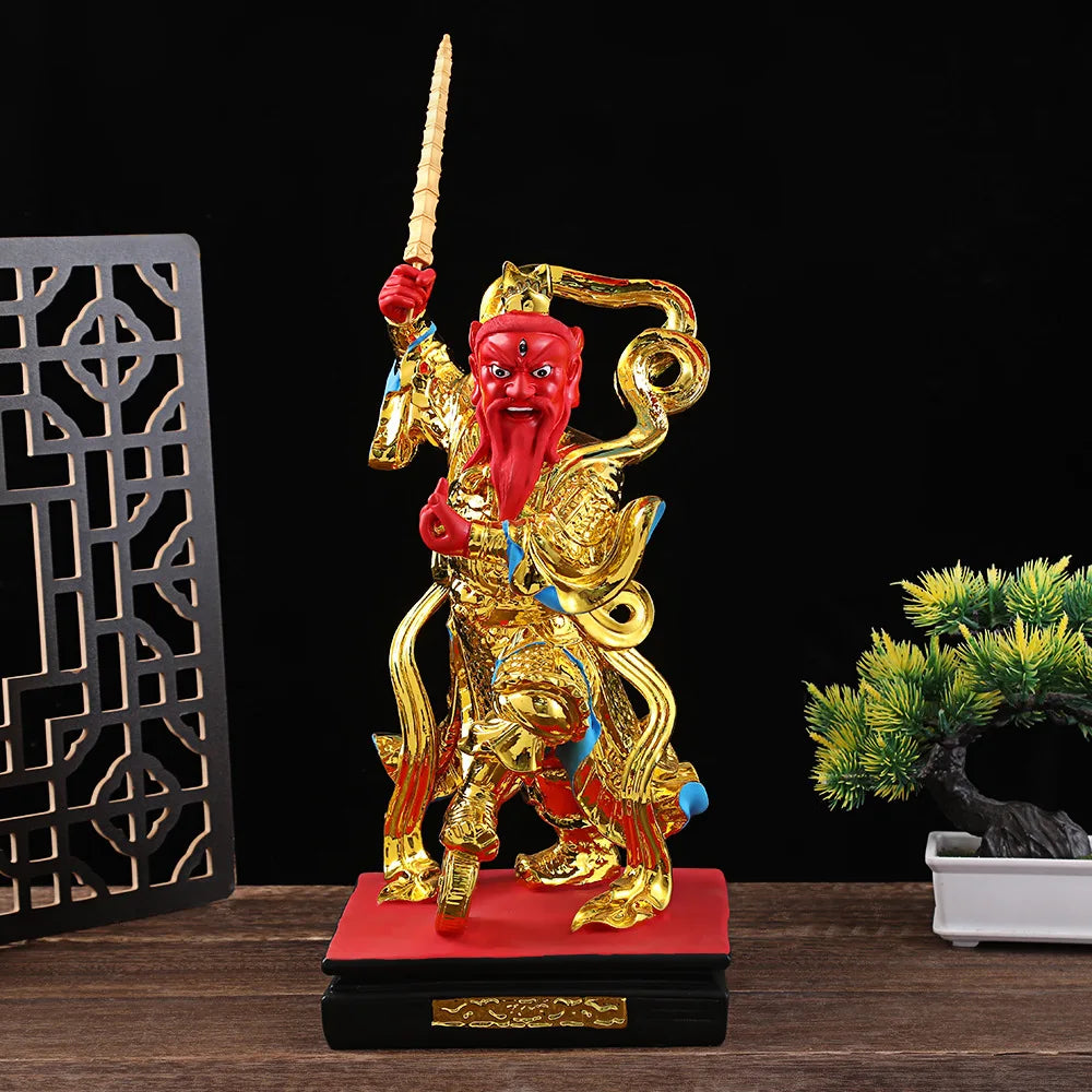 Resin Household Offering God Statue Protecting Fire King Tianjun God Statue Ornament