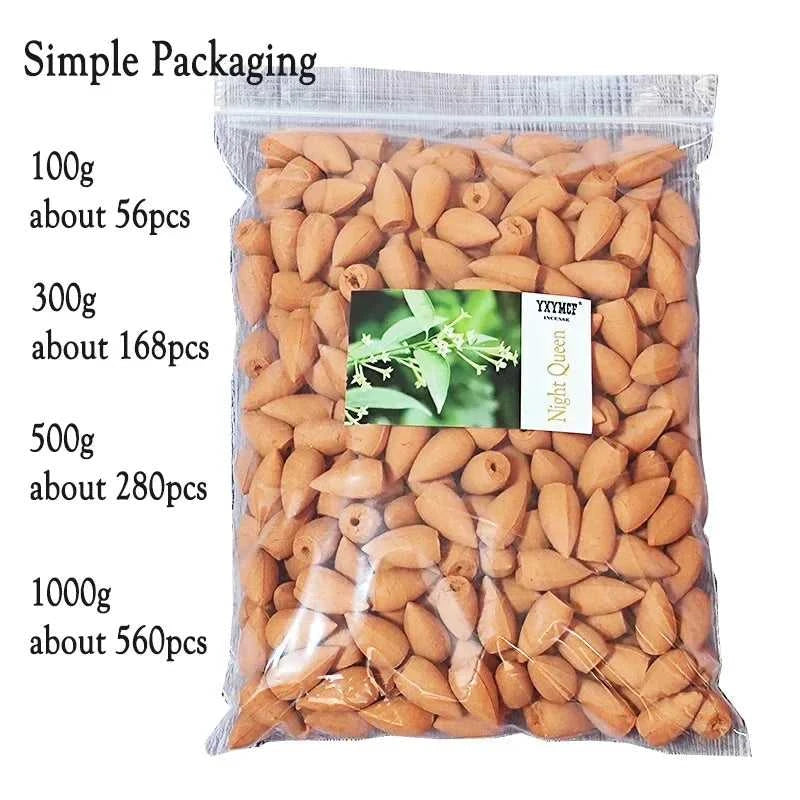  100g about 60pcs Natural Smoke Backflow Incense Cones Sandalwood Lavender for Reflux Incense Burner Home Fragrant Aromatherapy 12000040910393858 8 $ Stone's Store Stew's Incense