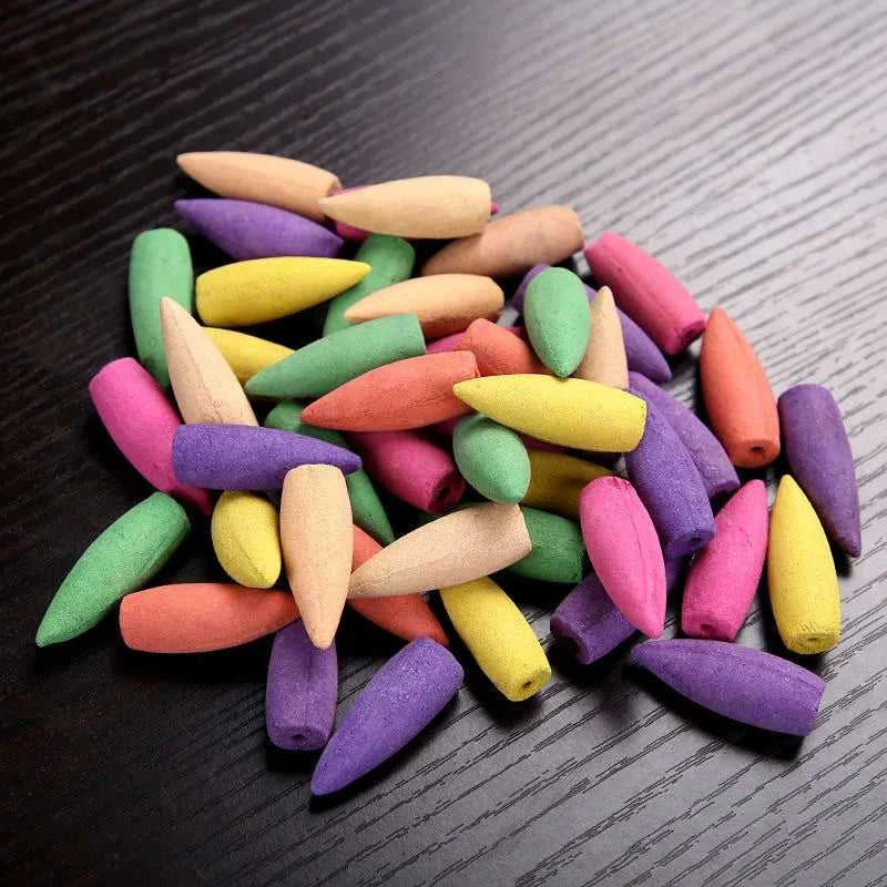  30pcs Mixed Large Natural Incense Banksia Rose Jasmine Lavender Smoke Cone Reflux Tower Incense Backflow Incense Bullet 12000045888584800 7 $ Bohemia Lifestyle Store Stew's Incense