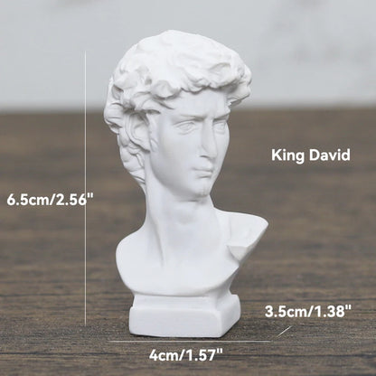 Greek Mythology God Goddess Hero David Venus Mozart Bust Figurine Sculpture Statue Plaster Sketch Practice Model Room Decoration