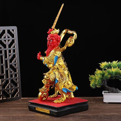 Resin Household Offering God Statue Protecting Fire King Tianjun God Statue Ornament