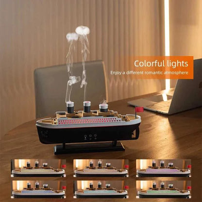  Design Titanic Ship Model Air Humidifier USB Home 250ml Essential Oil Jellyfish Smoke Ring Spray Aroma Diffuser Remote Control 12000044685611058 63 $ CREAROMA Authorized Store Stew's Incense