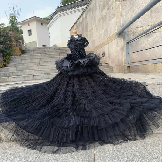 Luxury Fine Luxury Pet Dog Clothes Fashion High-end Handmade Cotton Lace Bow Princess Dress For Small Medium Dog Chihuahua Puppy Skirts 14:175#Black-long dress;5:361385 150 $ Pet Lovers Shop All Products Fashioned Furbabies Stew's Incense