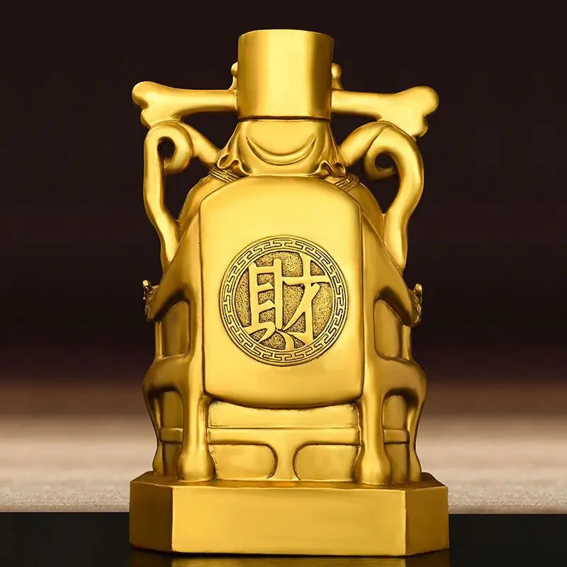 Copper God of Wealth Ornaments Home Office Desktop Decor Pot of Treasures Home Gifts