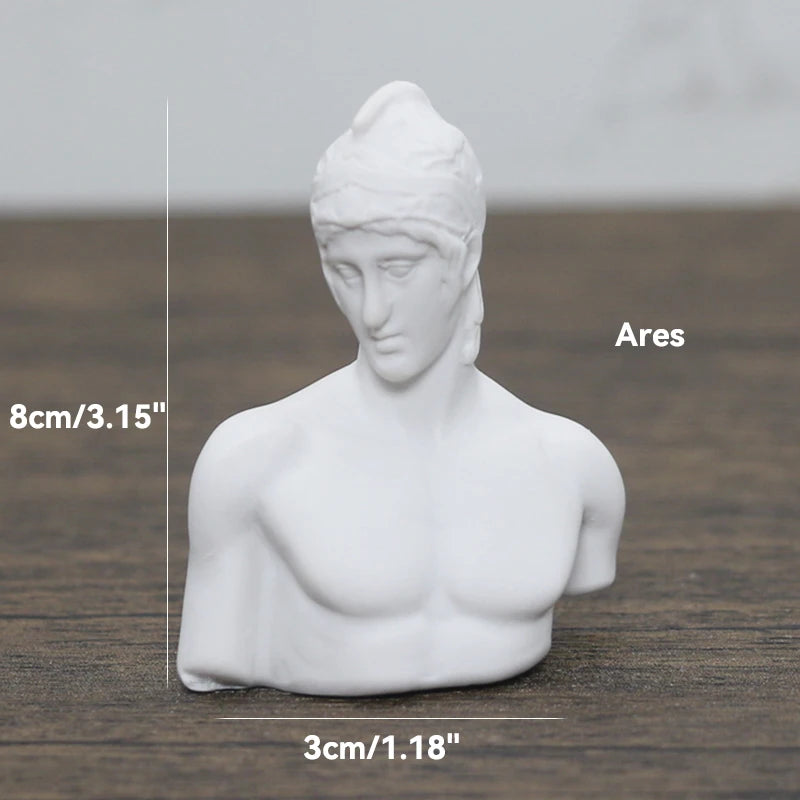 Greek Mythology God Goddess Hero David Venus Mozart Bust Figurine Sculpture Statue Plaster Sketch Practice Model Room Decoration