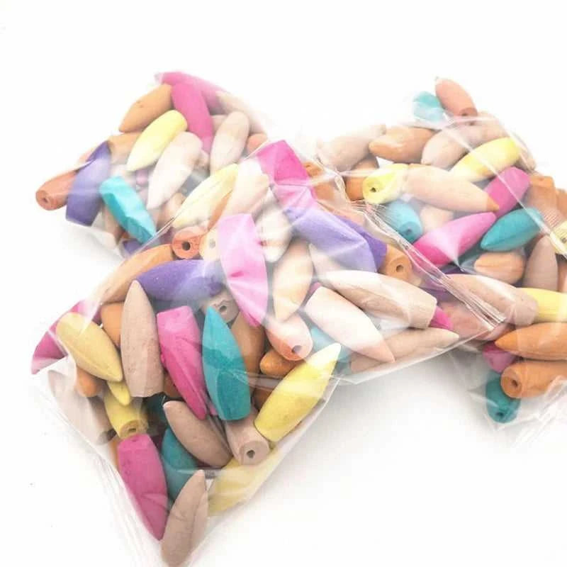  30pcs Mixed Large Natural Incense Banksia Rose Jasmine Lavender Smoke Cone Reflux Tower Incense Backflow Incense Bullet 12000045888584800 7 $ Bohemia Lifestyle Store Stew's Incense