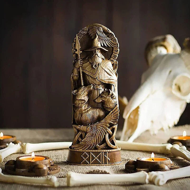 Viking God Goddes Sculpture Scandinavian Pantheon Resin Ornaments Freyja Statue Freya Norse Gods Carving Altar Heathen Asatru