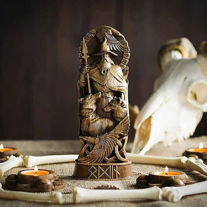Viking God Goddes Sculpture Scandinavian Pantheon Resin Ornaments Freyja Statue Freya Norse Gods Carving Altar Heathen Asatru