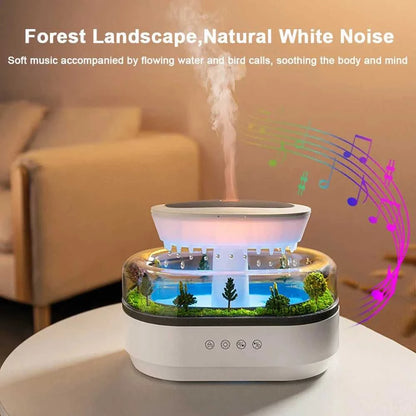  New Aroma Humidifier Raindrop Air Humidifier Colorful Atmosphere Light White Noise Music Essemtial Home Oil Fragrance Diffuser 12000049981995588 130 $ CREAROMA Choice Store Stew's Incense