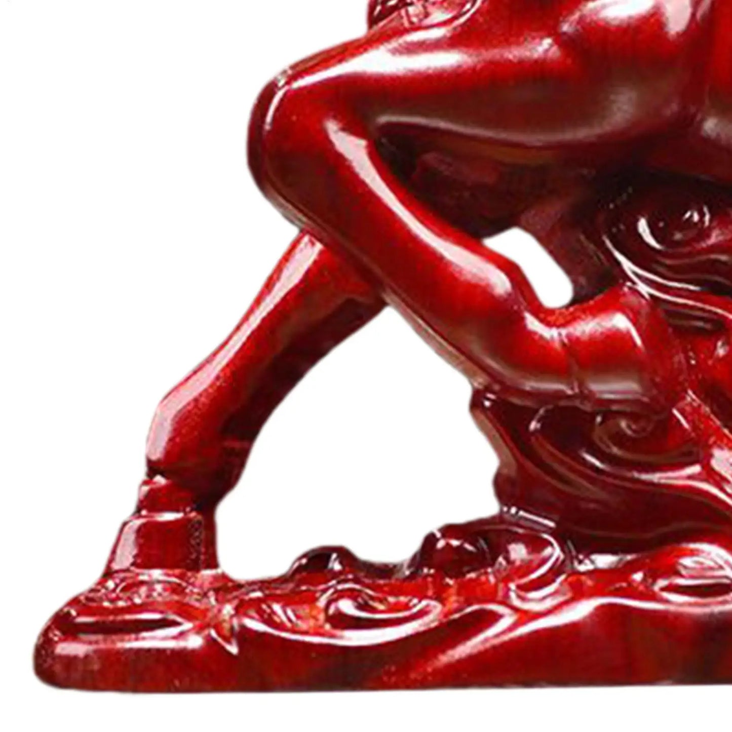2026 Horse Year Wealth Success Decor Wooden Red Horse Figurine Ornament Wooden Animal Statue Symbolizing Good Luck Decor
