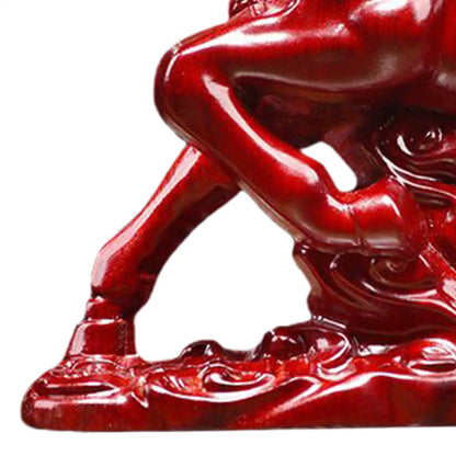 2026 Horse Year Wealth Success Decor Wooden Red Horse Figurine Ornament Wooden Animal Statue Symbolizing Good Luck Decor