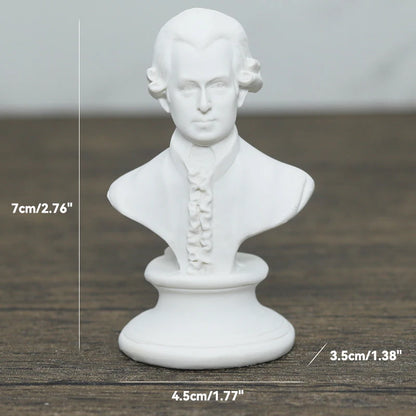 Greek Mythology God Goddess Hero David Venus Mozart Bust Figurine Sculpture Statue Plaster Sketch Practice Model Room Decoration