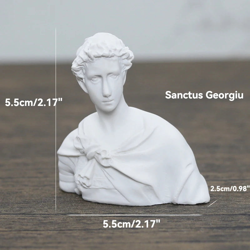 Greek Mythology God Goddess Hero David Venus Mozart Bust Figurine Sculpture Statue Plaster Sketch Practice Model Room Decoration