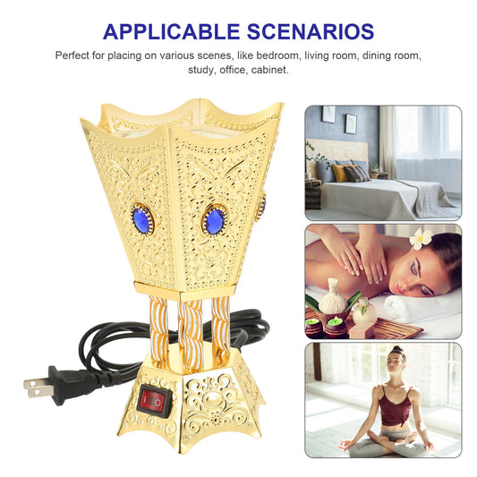 Eid Mubarak Incense Burner Holder Electric Middle East Style Vintage Arab Ramadan Mubarak Incense Holders Decorative Incense