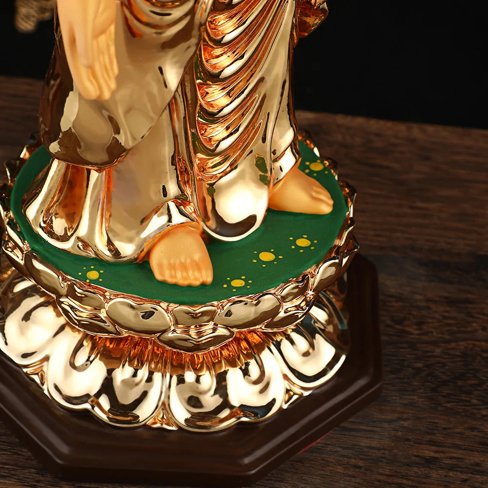 Standing Resin Buddha Statue Home Living Enshrinement God Statue Ornament