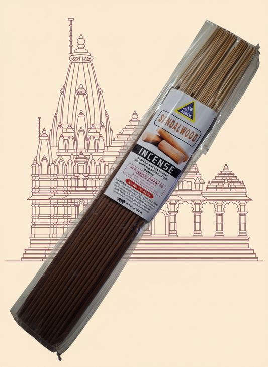 Aasha Sandalwood Jumbo Incense Sticks-16 Inch-25 Sticks