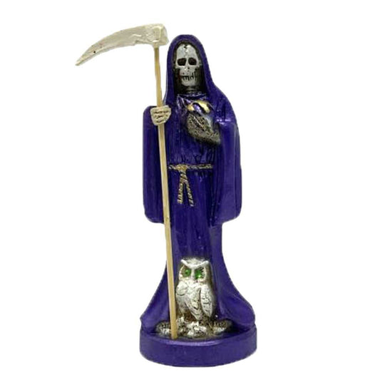 Figurine Santa Muerte Statue 6" - Purple STA-6RSANTAPUR 17 $ The Witches Sage LLC Stew's Incense