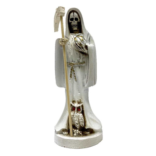 Figurine Santa Muerte Statue 6" - White STA-6RSANTAWHT 17 $ The Witches Sage LLC Stew's Incense