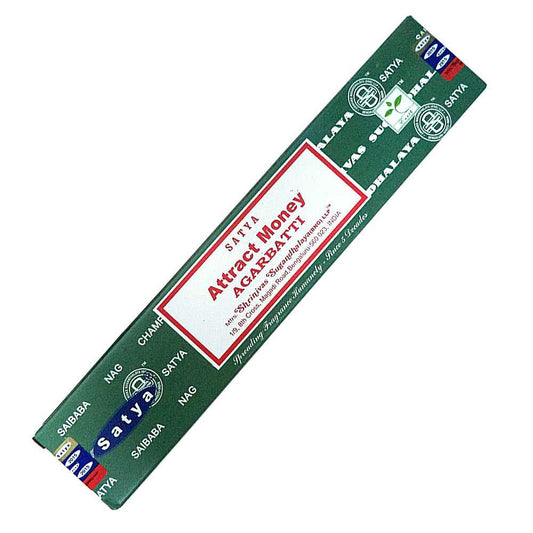 Incense Satya Attract Money Incense Sticks 15 gm 1028 1 $ Shop All The Witches Sage LLC Stew's Incense