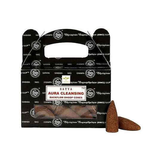 Incense Satya Aura Cleansing Dhoop Backflow Cones 40325 4 $ The Witches Sage LLC Stew's Incense