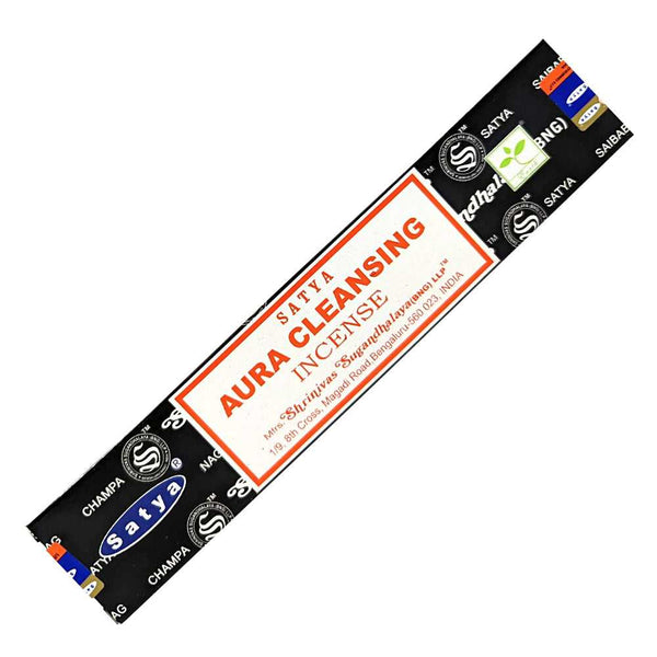 Incense Satya Aura Cleansing Incense Sticks 15 gm 96082 1 $ Shop All The Witches Sage LLC Stew's Incense