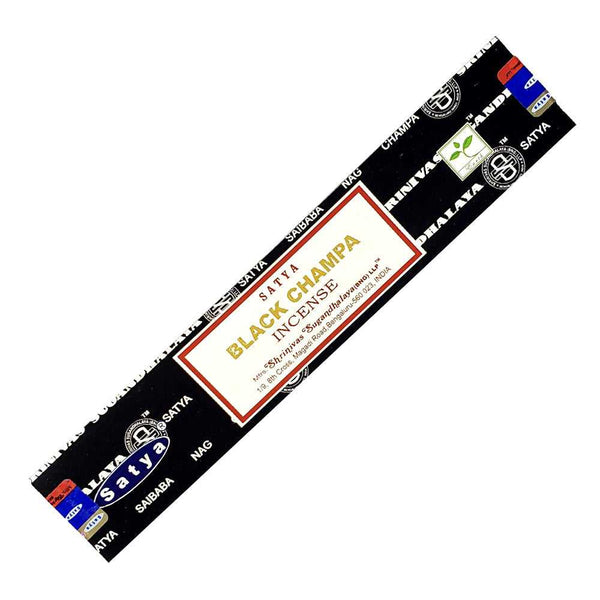 Incense Satya Black Champa Incense Sticks 15 gm 40151 1 $ Shop All The Witches Sage LLC Stew's Incense