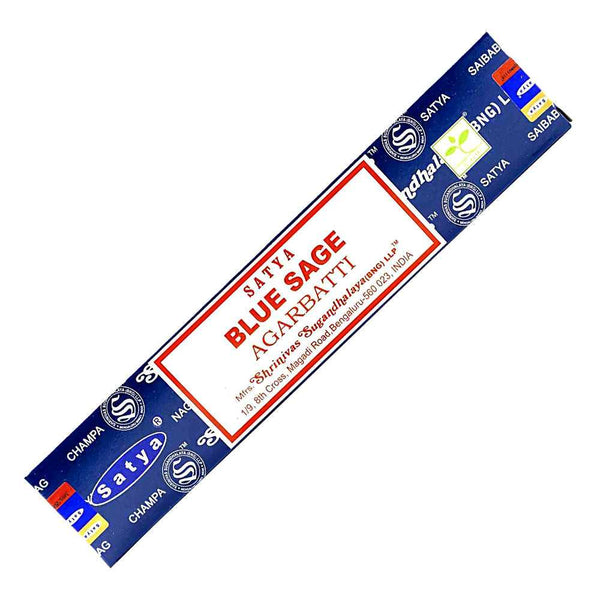 Incense Satya Blue Sage Incense Sticks 15 gm 40234 1 $ Shop All The Witches Sage LLC Stew's Incense