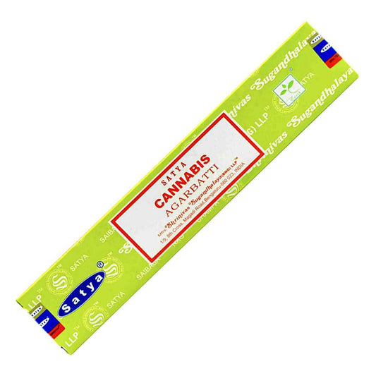 Incense Satya Cannabis Incense Sticks 15 gm 40236 1 $ Shop All The Witches Sage LLC Stew's Incense