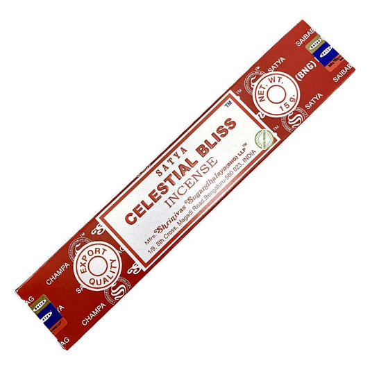 Incense Satya Celestial Bliss Incense Sticks 15 gm ST327 1 $ Shop All The Witches Sage LLC Stew's Incense